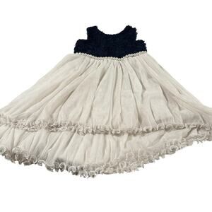 American Princess Toddler Girl 4T Formal Navy Dress